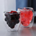 Double Walled Grape Shaped Glass Cup