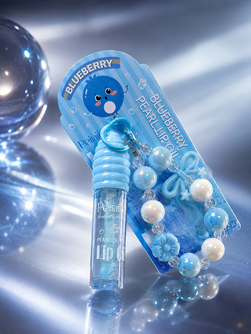 Pearl Lip Oil Keychain