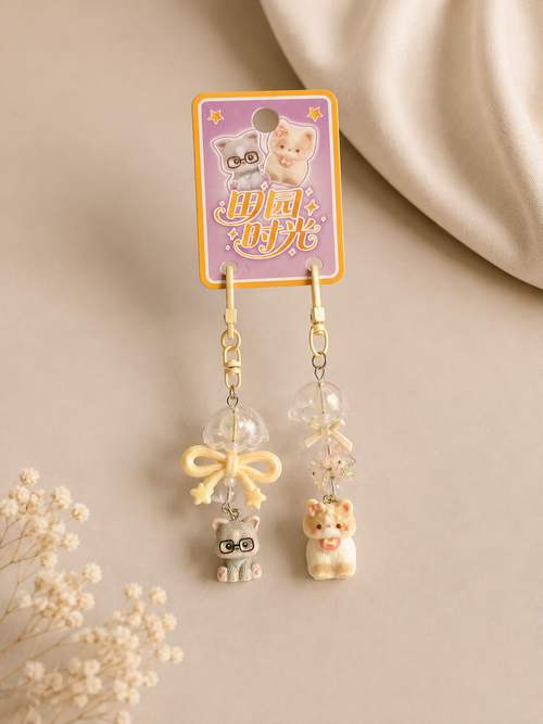 Cat Keychain 2ps set