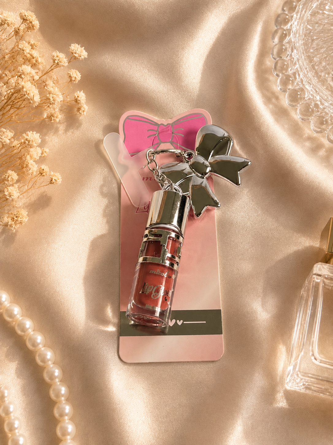 Bow Lipgloss Keychain