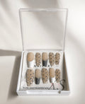 3D Rhinestone french Press-on Nails