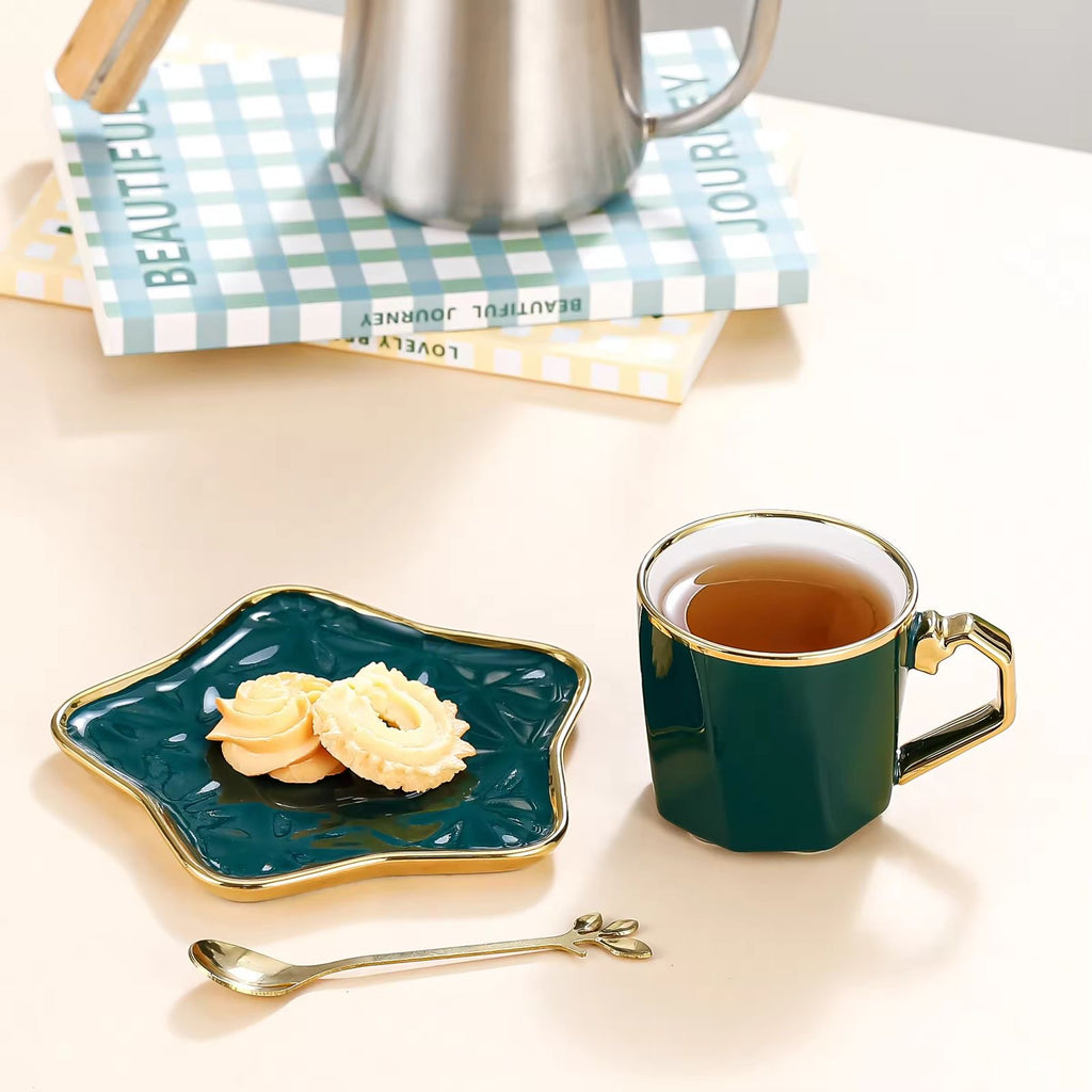 Star shaped saucer and Mug set