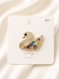 Aurora Swan Brooch