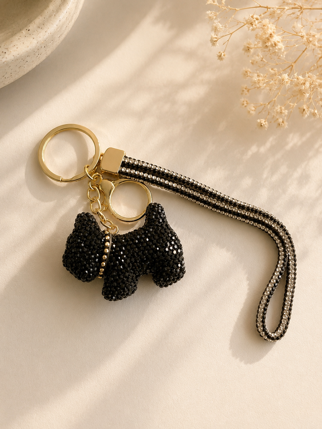 Black Dog Keychain