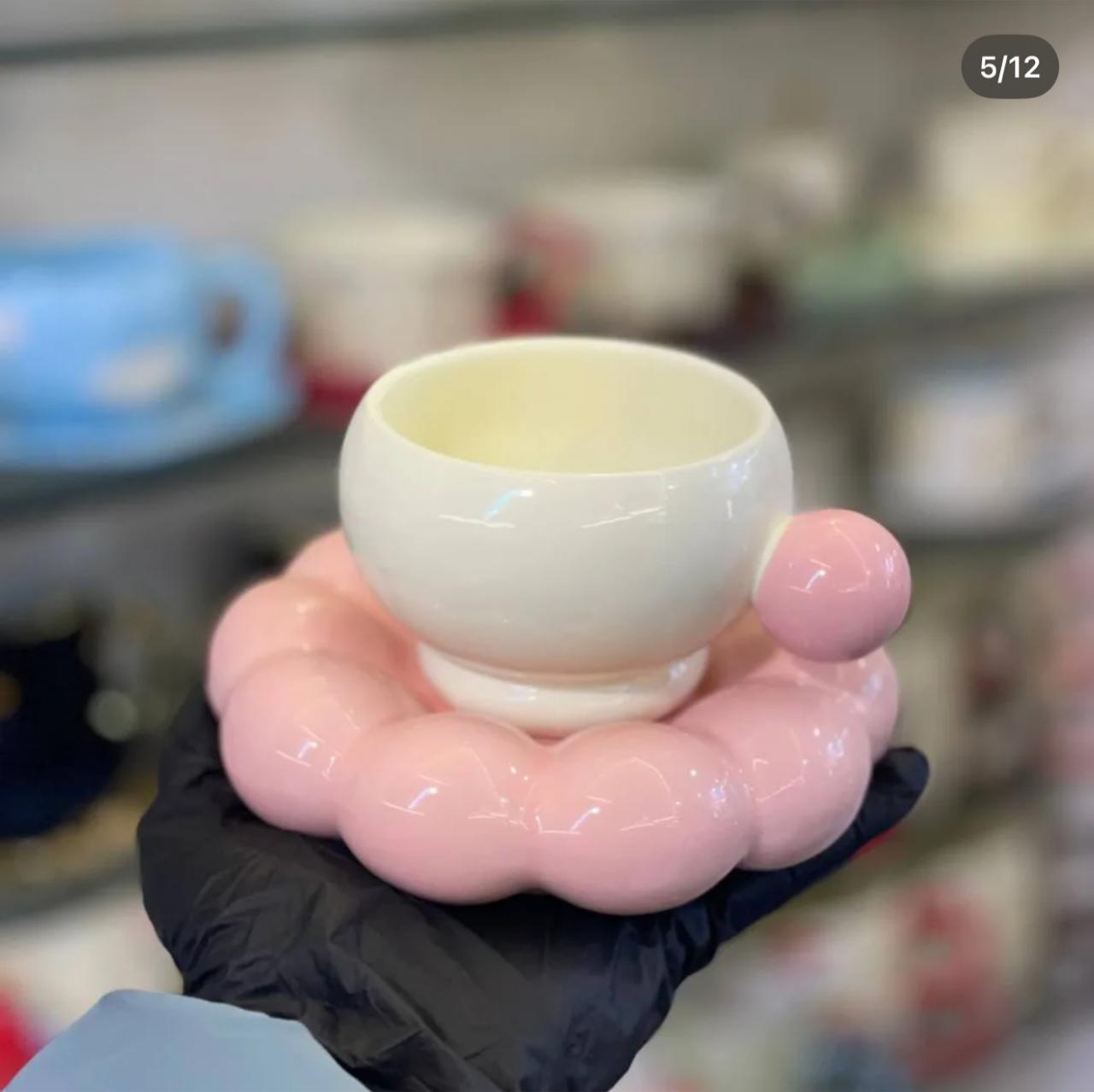 Pinterest Beige and pink Cup and Saucer set