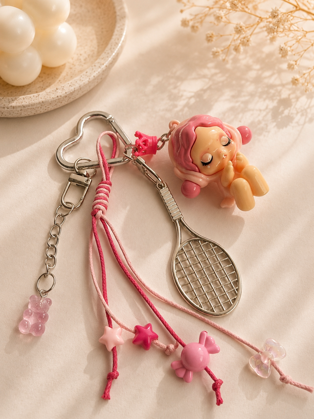 Pink Queen Keychain
