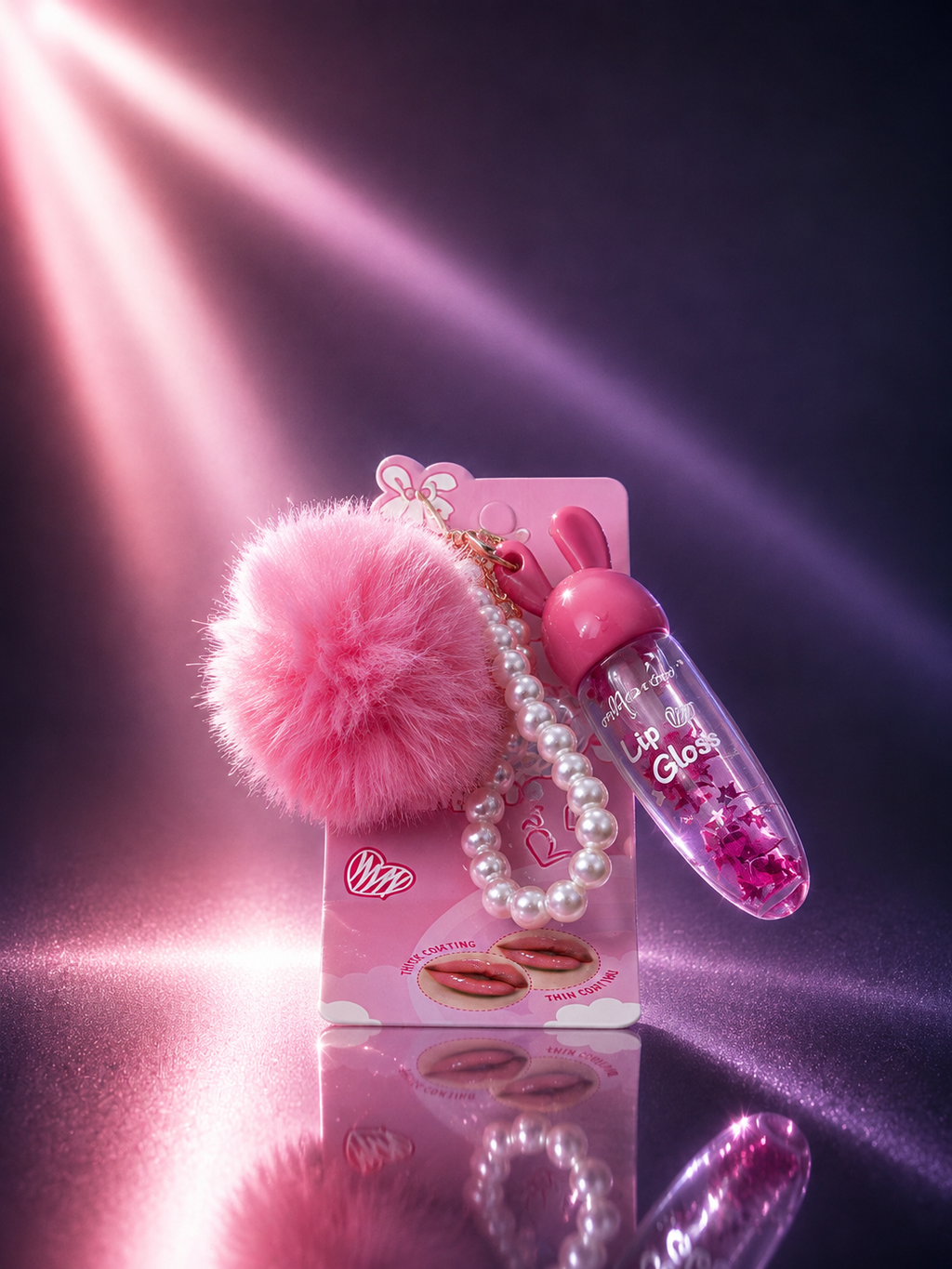 Micolor Lipgloss W pearl keychain