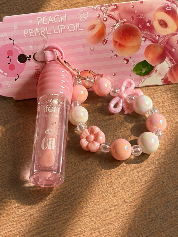 Pearl Lip Oil Keychain